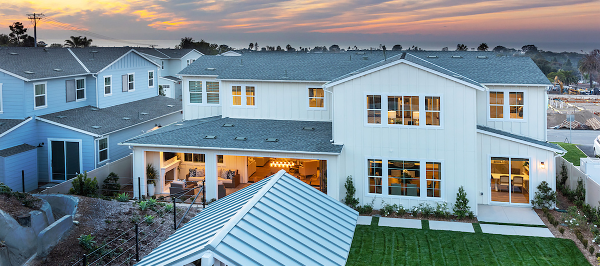 Image of a finished model home at Blue Crest