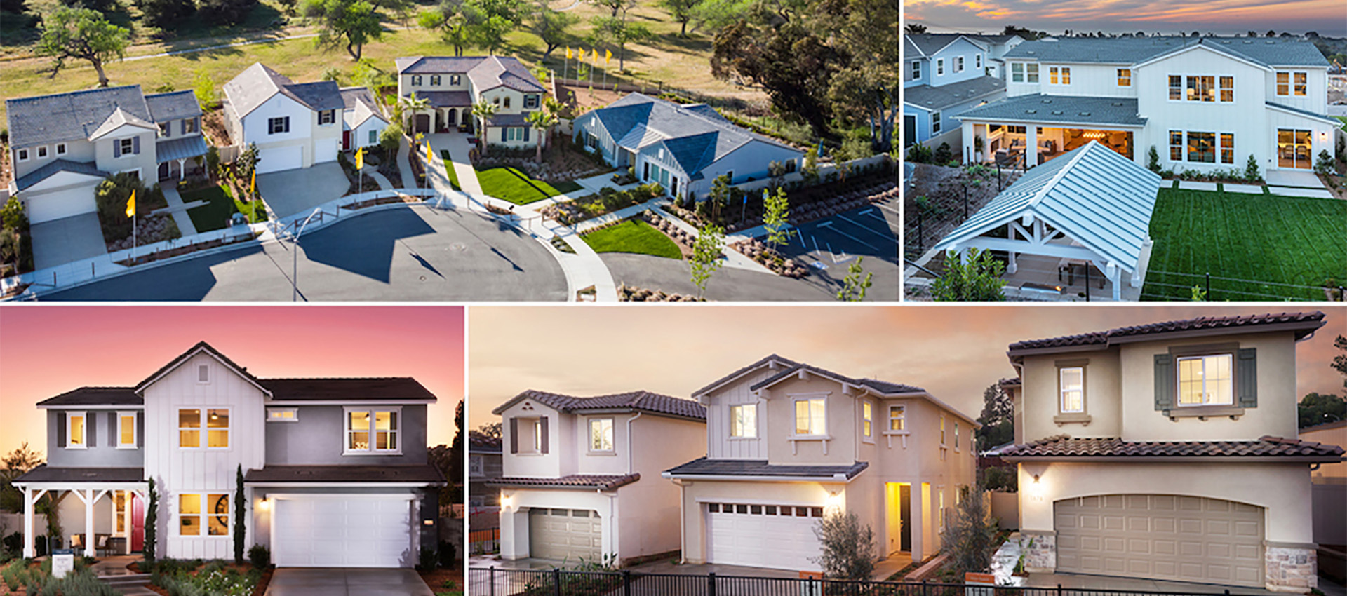 Multiple exterior images in a collage