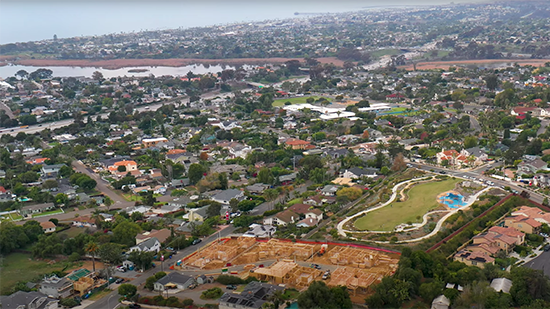 Aerial image from our December 2023 construction update drone