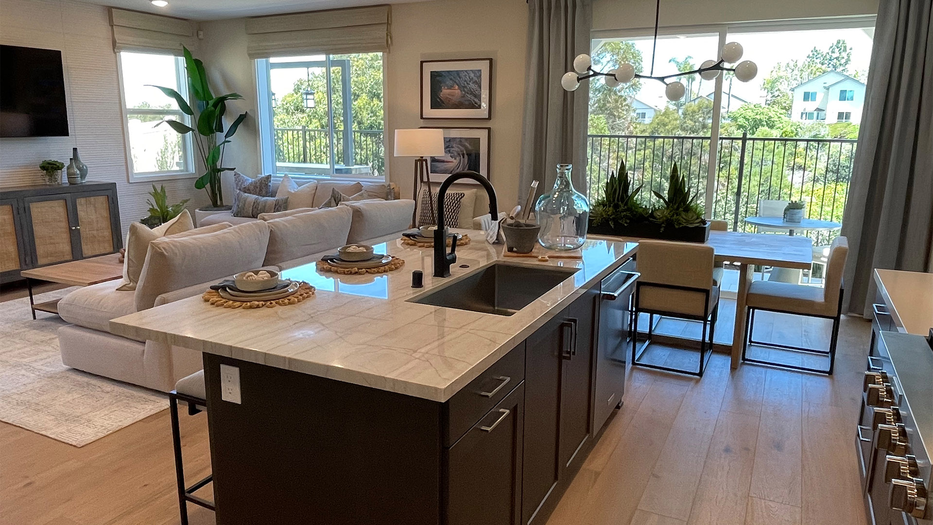 Image of the kitchen at the 26Tides model home in Oceanside