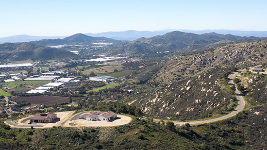 View above Mountain House checking in on the construction in April 2024 image