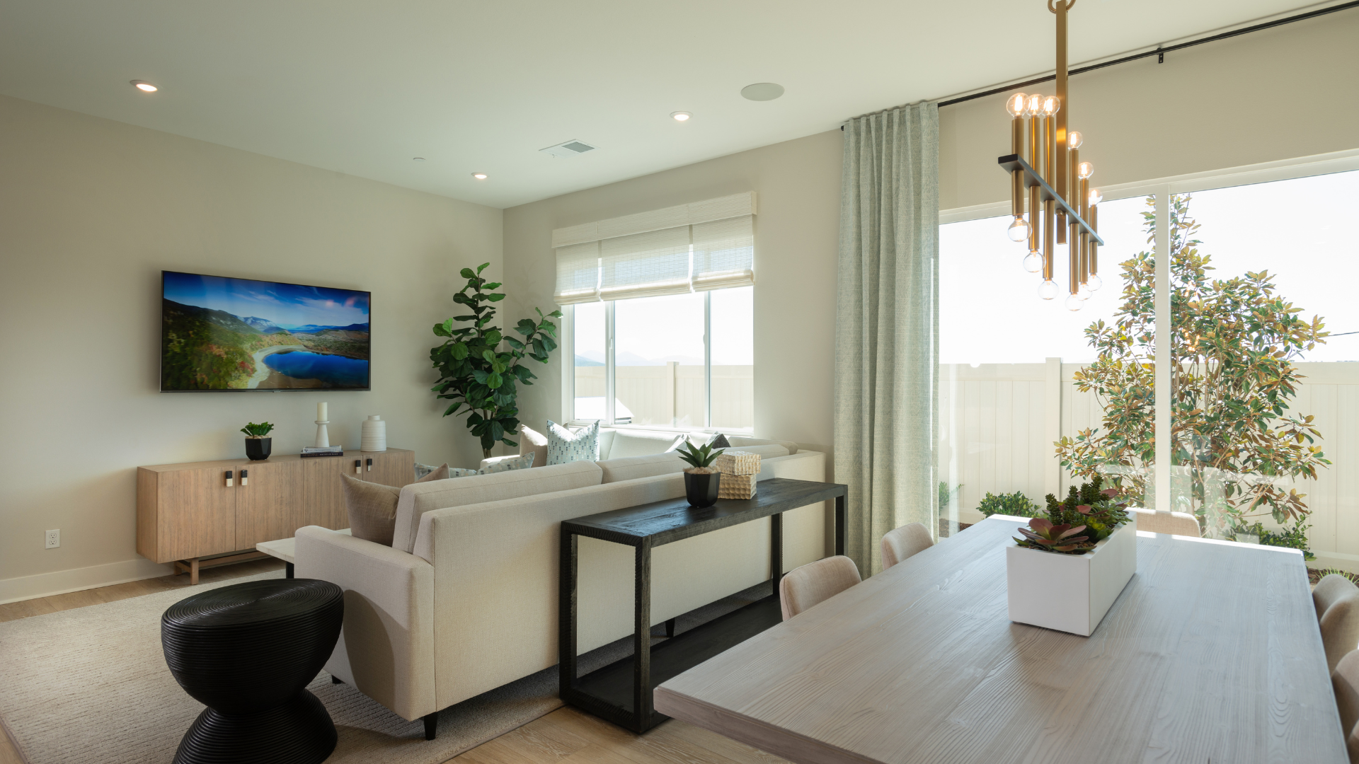 Image of the great room within the Plan 3 model home at Haddington
