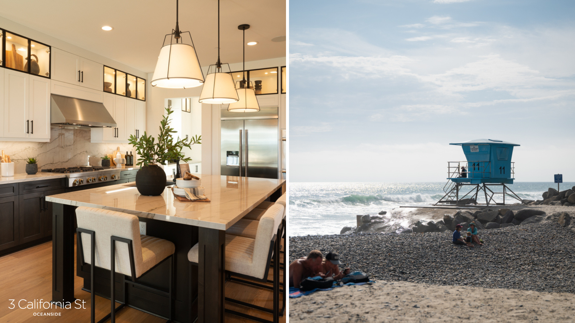3 California St by CW Signature in Oceanside California, an exclusive collection of three single-family coastal homes near the beach featuring modern architecture and indoor outdoor living design