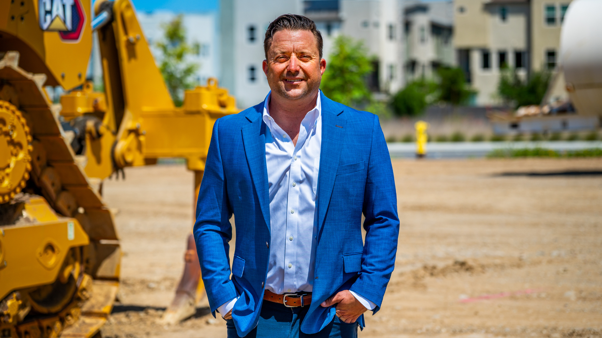 Image of Matt Thorne, CEO of CalWest at the groundbreaking site for Bruce Brown Memorial Park
