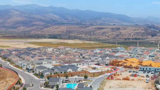 drone image from the June 2026 construction shoot