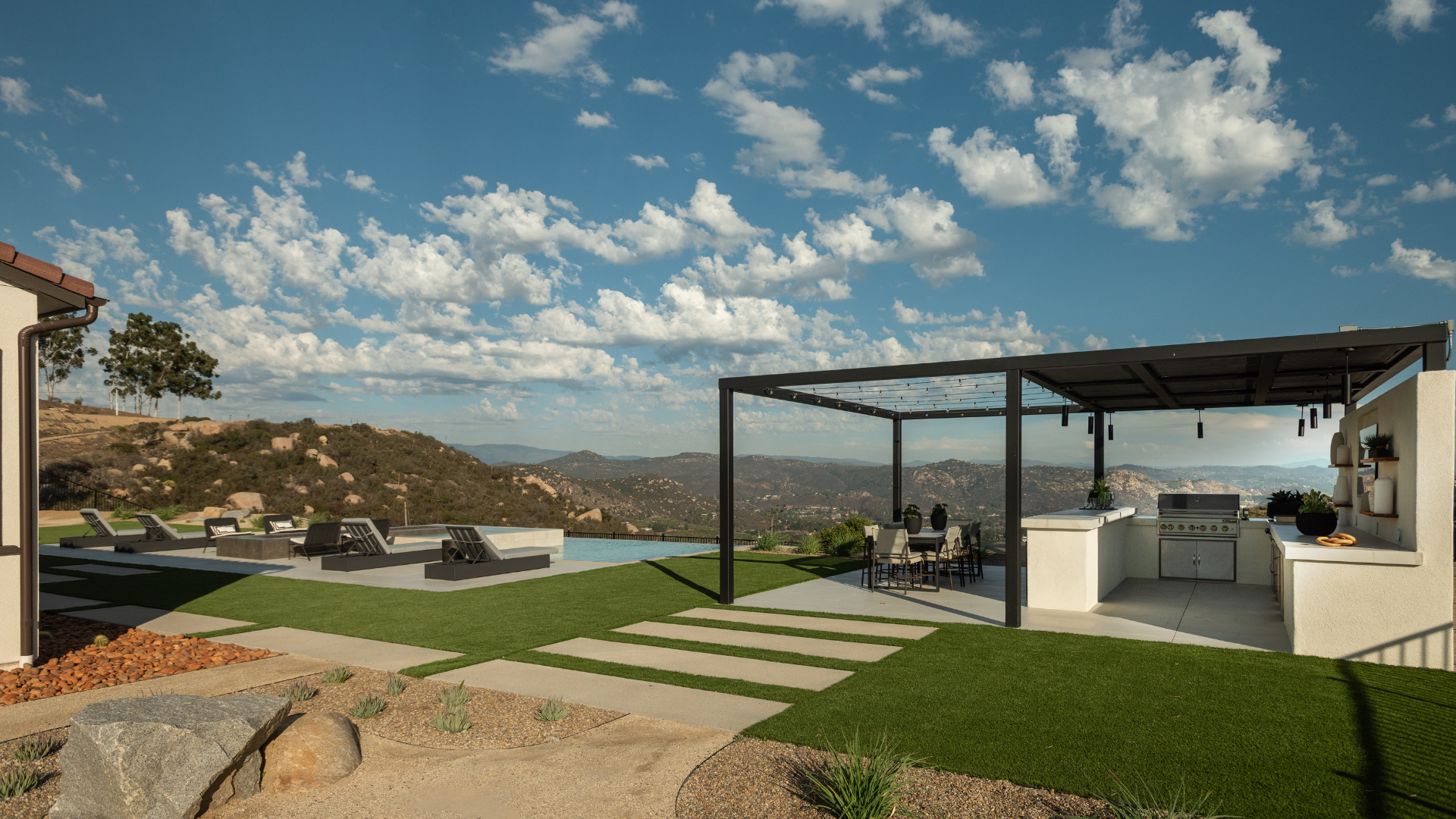 Mountain House Model Home Backyard