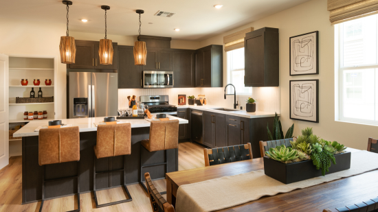 The Courts Plan 1 Kitchen and Dining Room