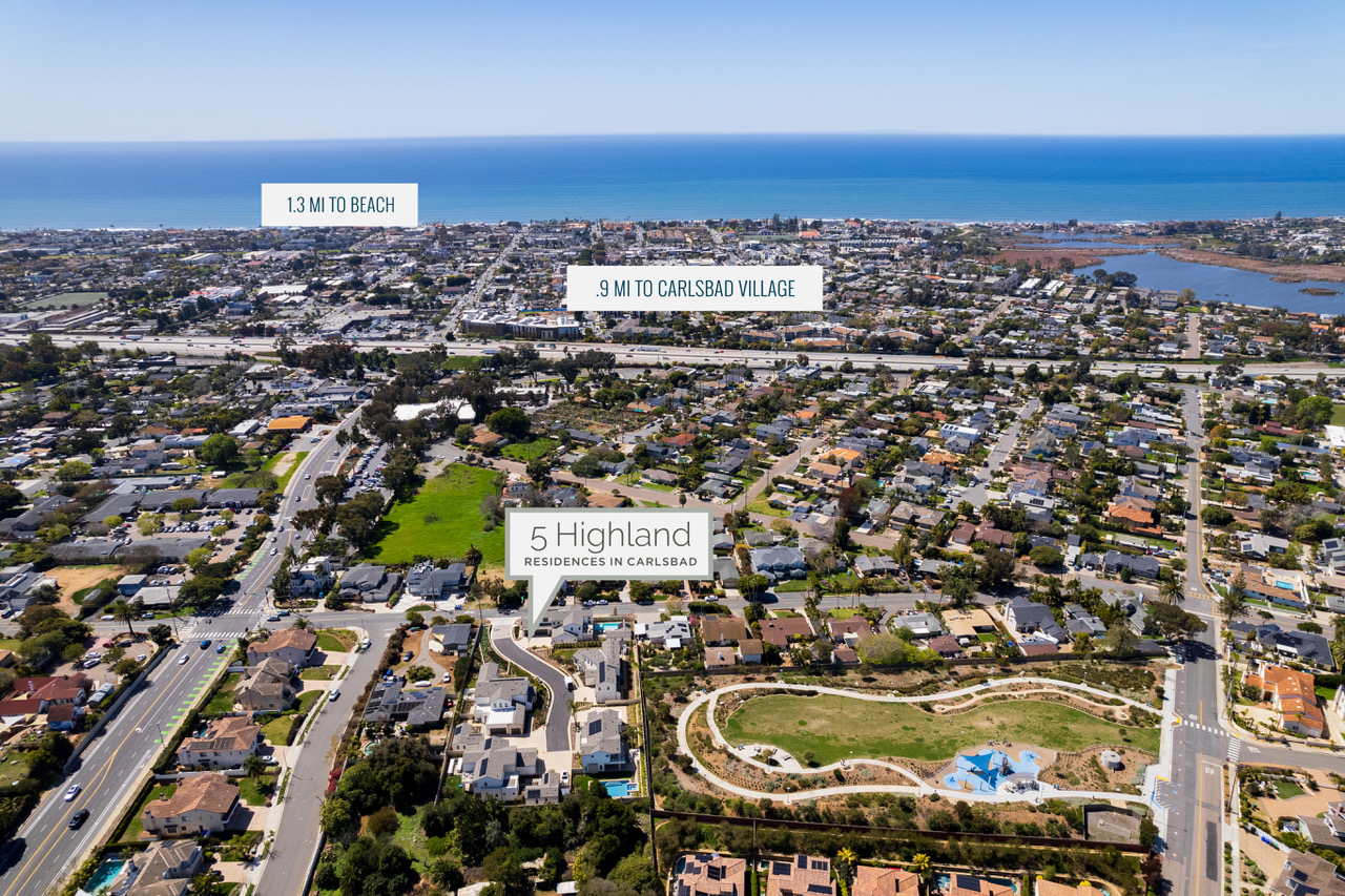 5 Highland Residences Carlsbad Aerial Map
